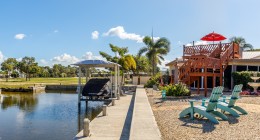 105 foot private dock with water and electric